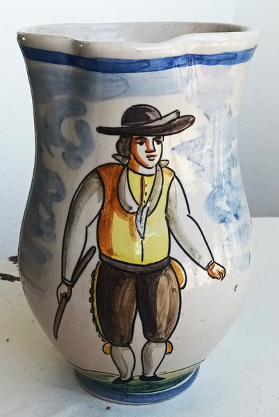 2 Litre Spanish Faience Jug 1a