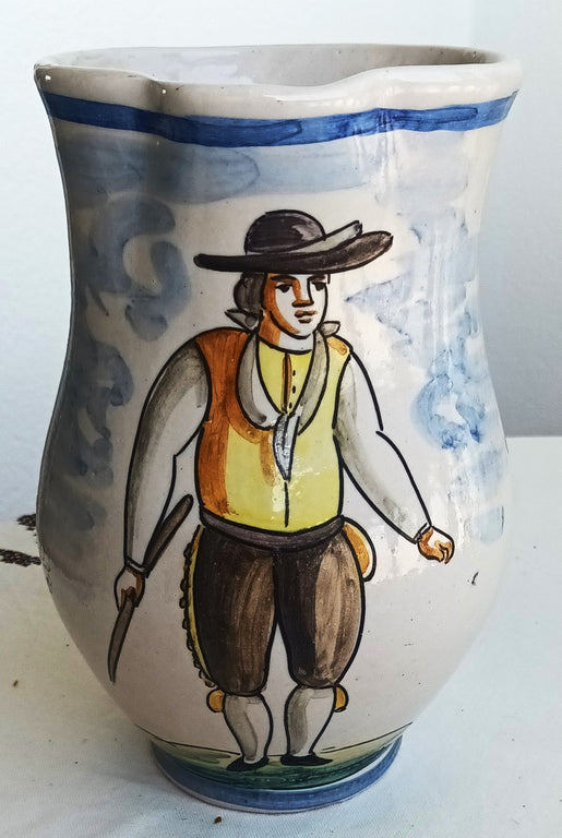 2 Litre Spanish Faience Jug 1a