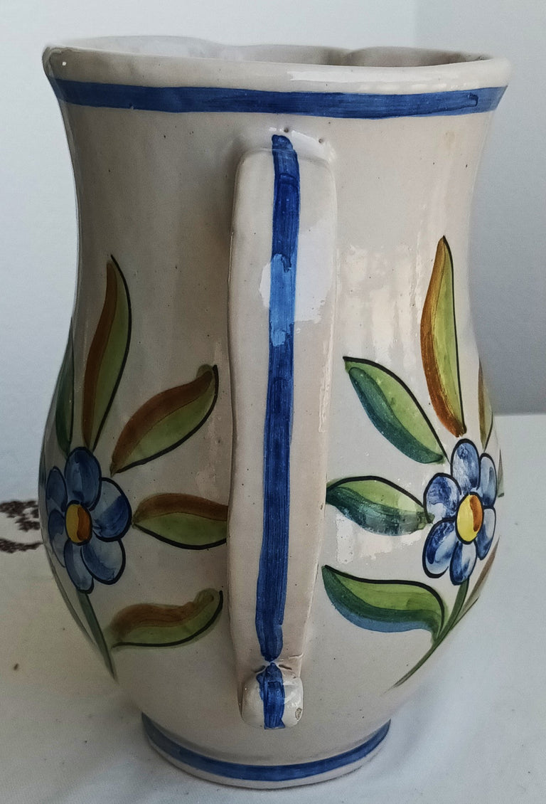 2 Litre Spanish Faience Jug 1c