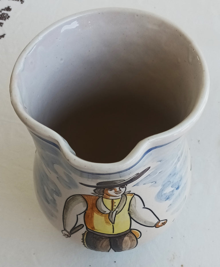 2 Litre Spanish Faience Jug 1e