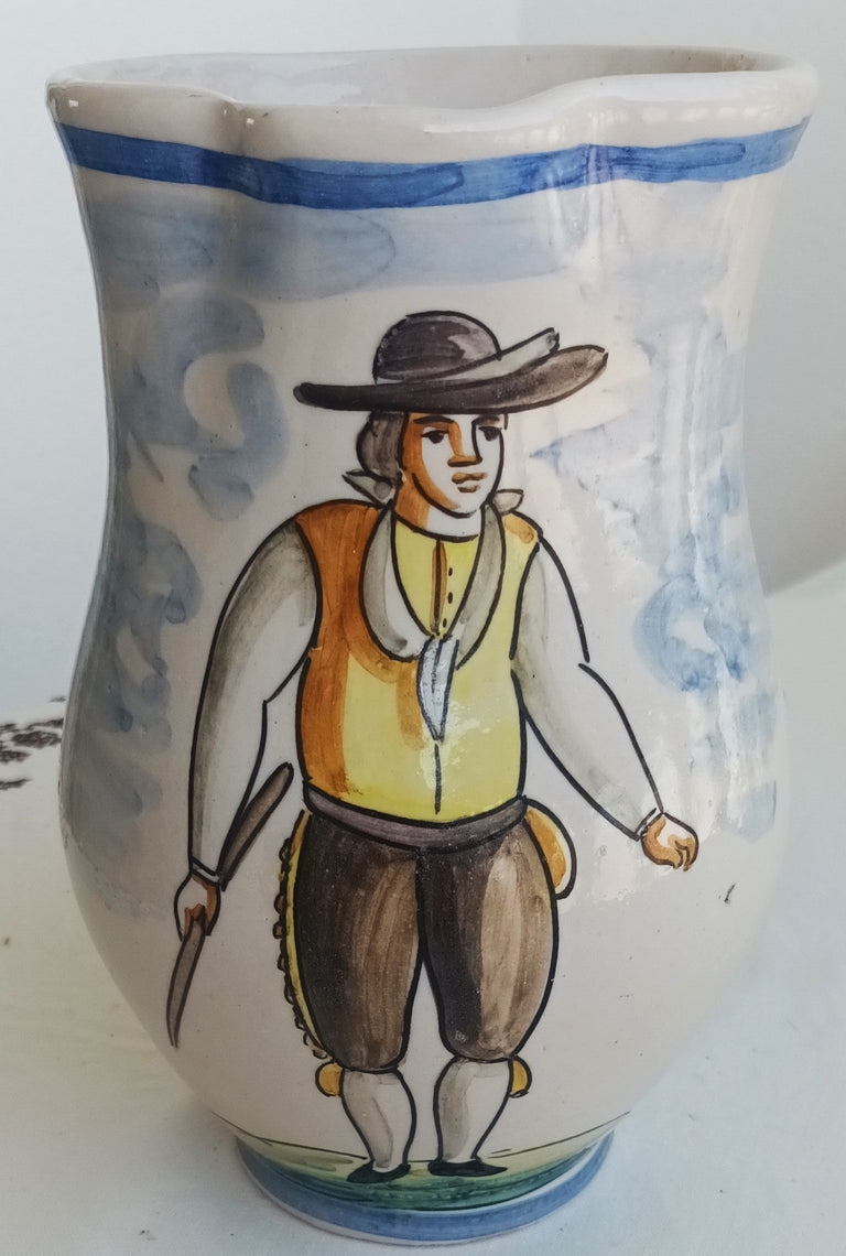 2 Litre Spanish Faience Jug 1g