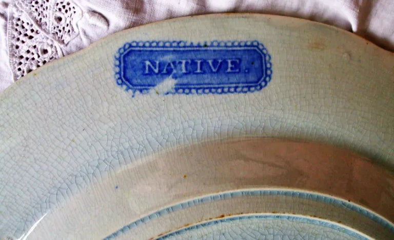 Antique Georgian Blue & White Transfer 