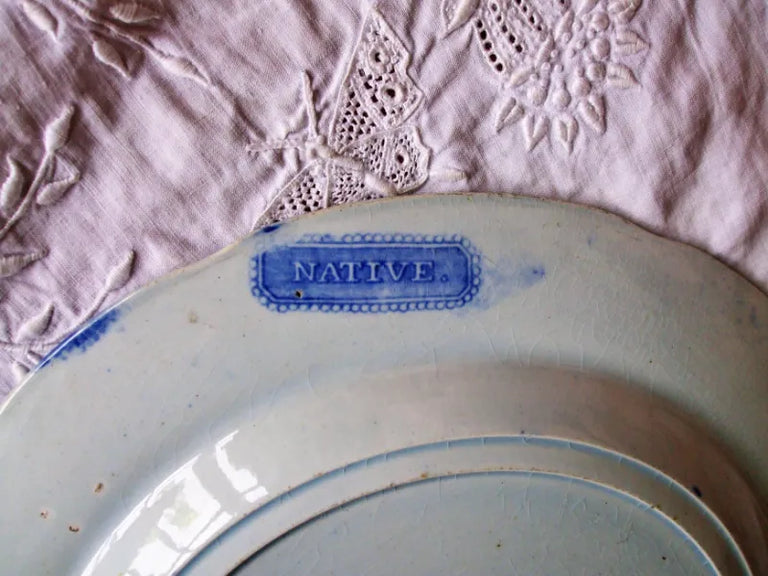 Antique Georgian Blue & White Transfer 