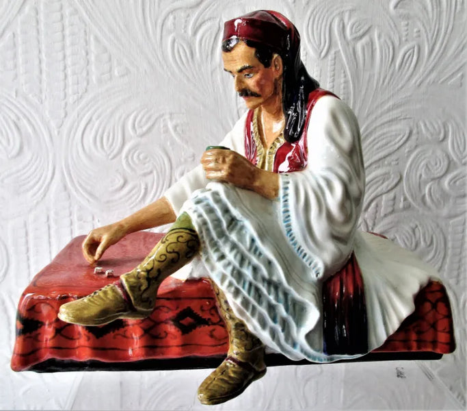 Reginald Johnson ~ Porcelain Figurine ~ "Albanian Dice Player"