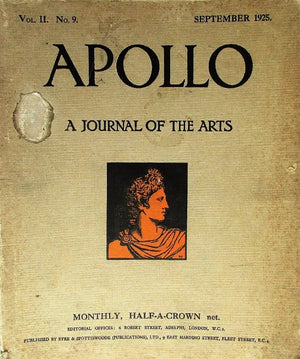 Apollo ~ Vol. II ~ No. 9 ~ September 1925
