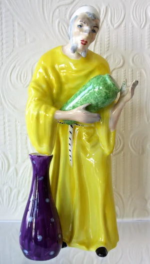 Vintage Arthur Bowker English Porcelain Figurine ~ "The Pot Seller"