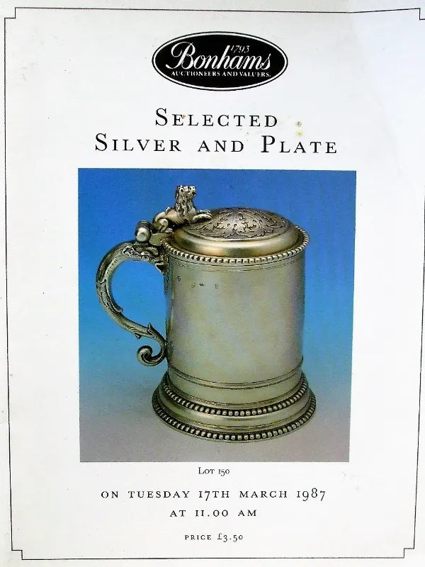 Bonhams ~ Silver and Plate ~ London ~ 17. 03. 1987
