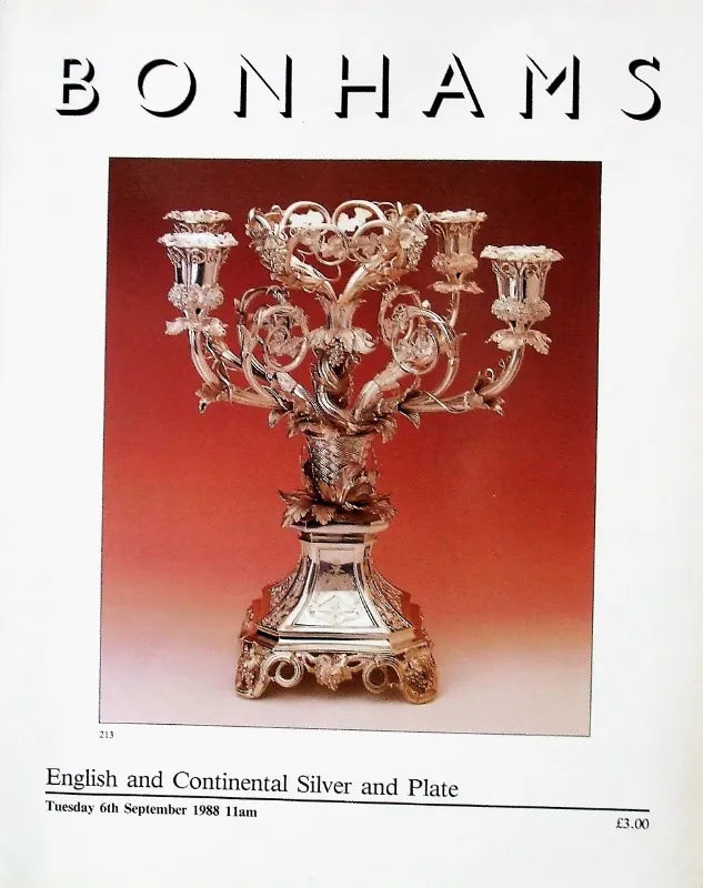 Bonhams ~ Silver and Plate ~ London ~ 06. 09. 1988