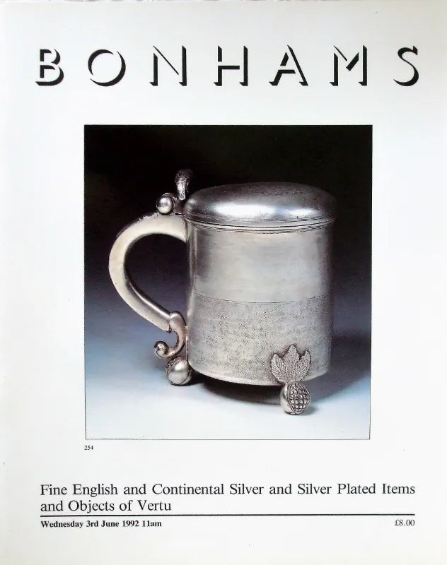 Bonhams ~ Silver, Plate & Vertu ~ London ~ 03. 06. 1992