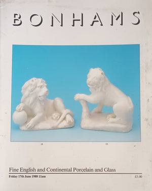 Bonhams ~ Fine English and Continental Porcelain and Glass ~ London ~ 17. 06. 1988