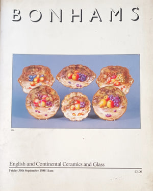 Bonhams ~ English and Continental Ceramics and Glass ~ London ~ 30. 09. 1988