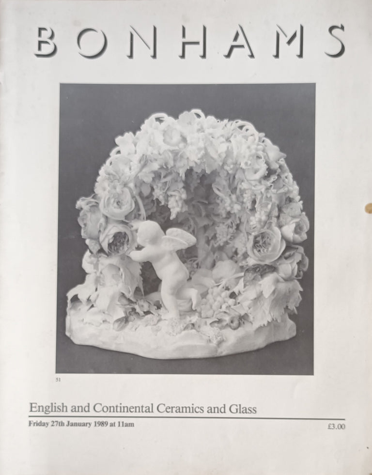 Bonhams ~ English and Continental Ceramics and Glass ~ London ~ 27. 01. 1989