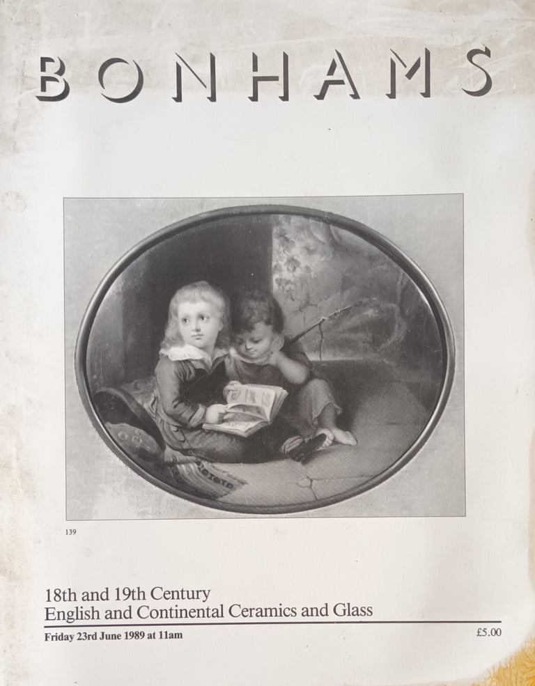 Bonhams ~ English and Continental Ceramics and Glass ~ London ~ 23. 06. 1989