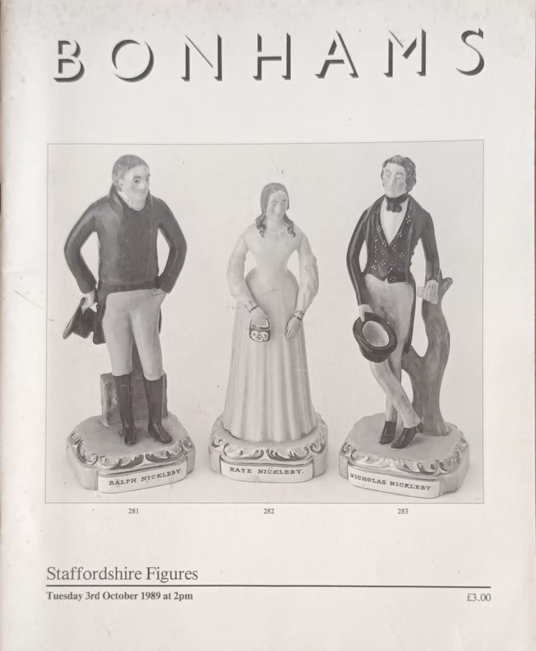 Bonhams ~ Staffordshire Figures ~ London ~ 03. 10. 1989