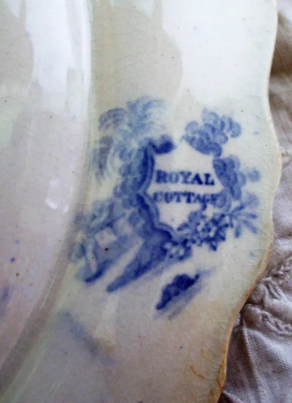 Antique English Victorian Blue and White Transferware 