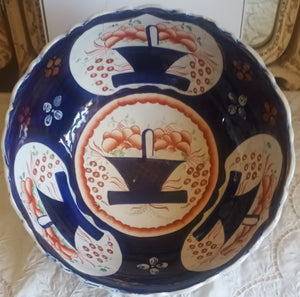 Basket of Flowers Footed Bowl 1a