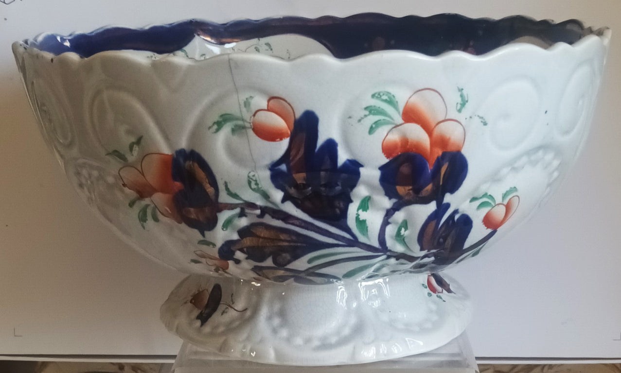 Basket of Flowers Footed Bowl 1f
