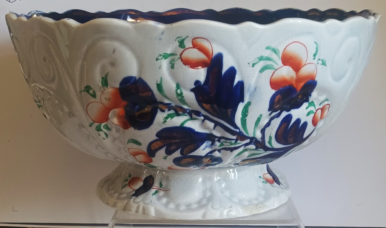 Basket of Flowers Footed Bowl 1h