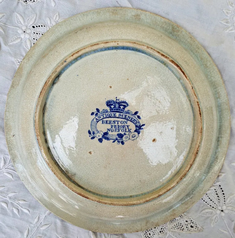 Antique Georgian Blue & White Transfer 