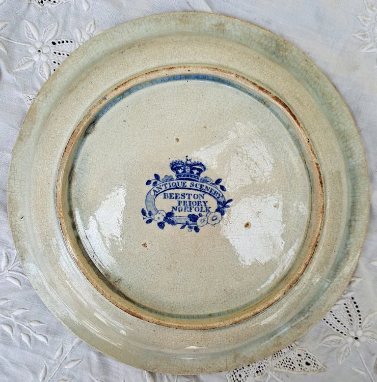 Antique Georgian Blue & White Transfer 