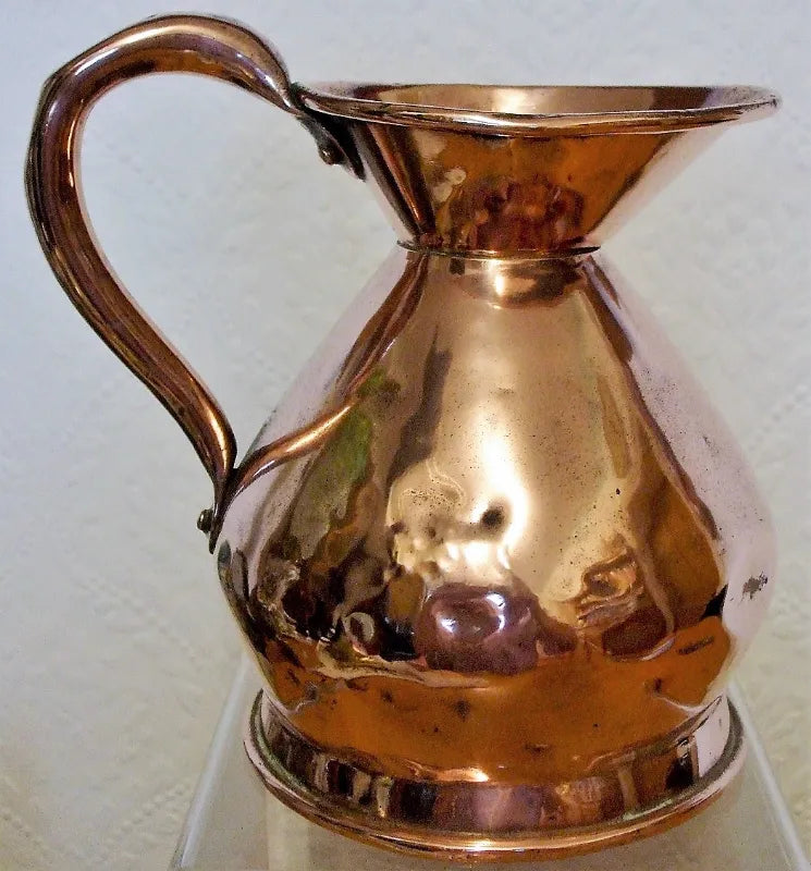 Antique English Victorian Copper Quart Measure ~ Benham & Froud