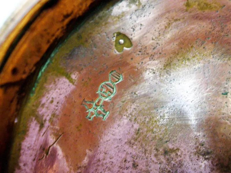 Antique English Victorian Copper Quart Measure ~ Benham & Froud