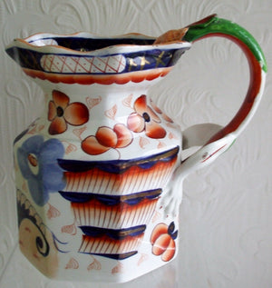 Antique Georgian Gaudy Welsh "Bethesda" Pattern Jug