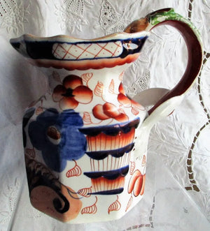 Antique Georgian Gaudy Welsh "Bethesda" Pattern Jug