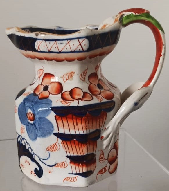 Antique Georgian Gaudy Welsh Bethesda pattern Fenton Jug