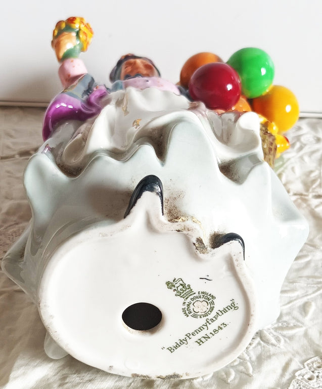 Royal Doulton English Porcelain Figurine ~ Biddy Penny Farthing ~ HN 1843