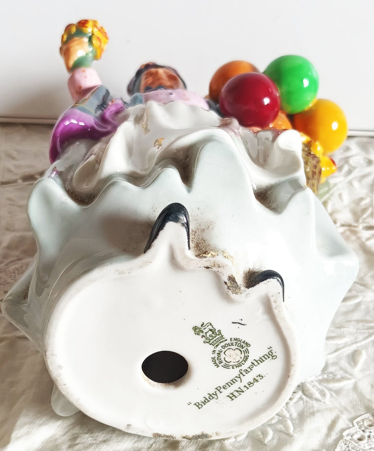 Royal Doulton English Porcelain Figurine ~ Biddy Penny Farthing ~ HN 1843