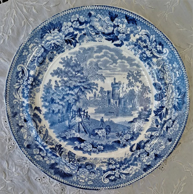 Antique Georgian Blue & White Transfer 