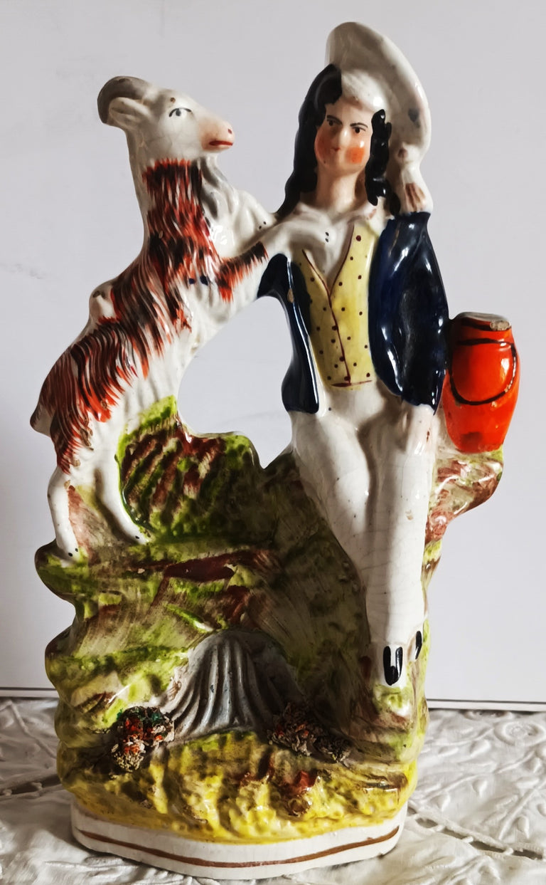 Antique English Victorian Staffordshire Figure 