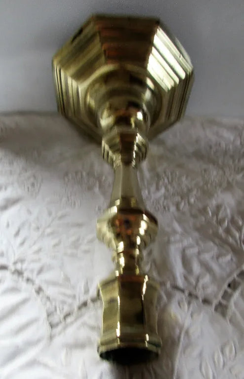 Antique English Georgian Brass Candlestick