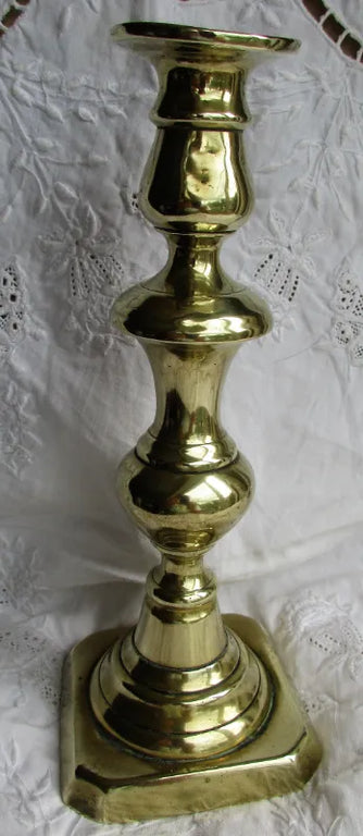 Antique English Victorian Brass Candlestick