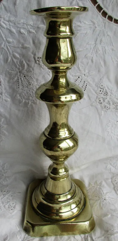 Antique English Victorian Brass Candlestick