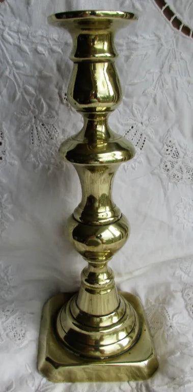 Antique English Victorian Brass Candlestick