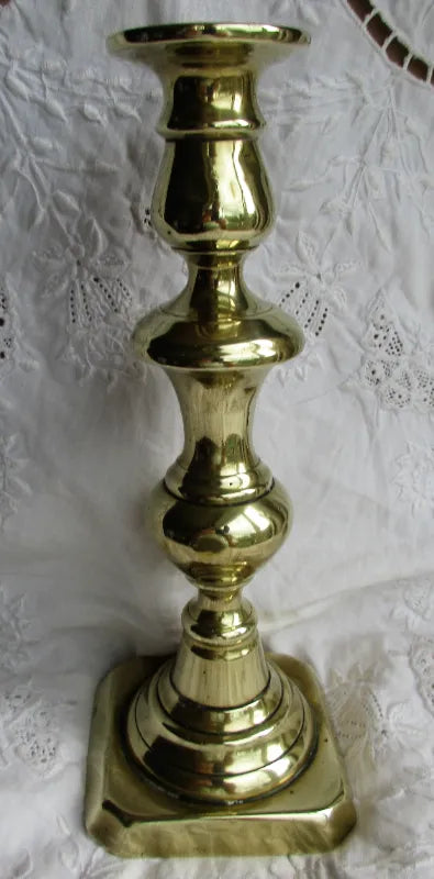 Antique English Victorian Brass Candlestick