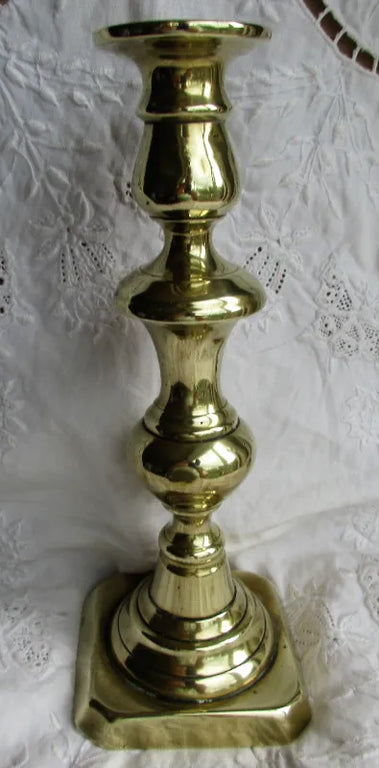 Antique English Victorian Brass Candlestick