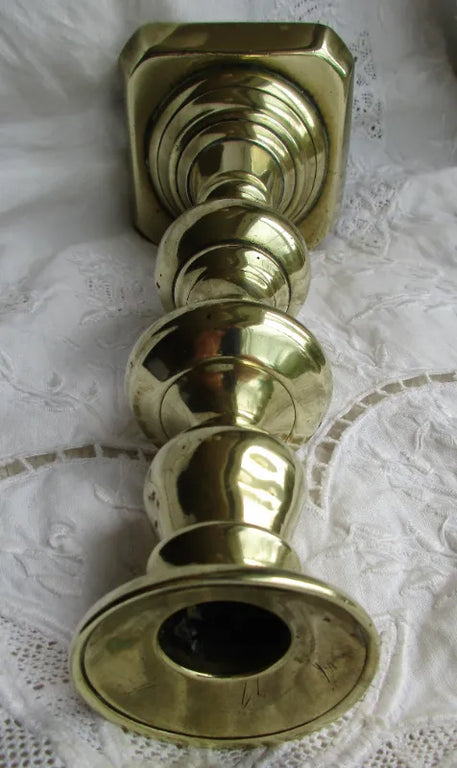 Antique English Victorian Brass Candlestick