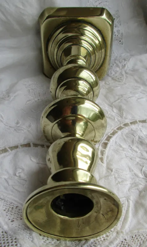 Antique English Victorian Brass Candlestick