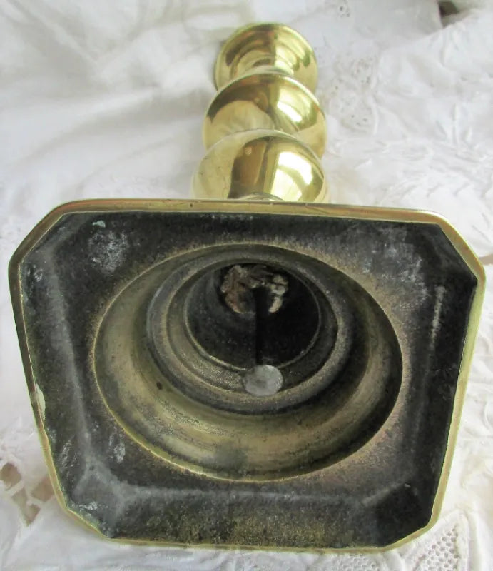 Antique English Victorian Brass Candlestick