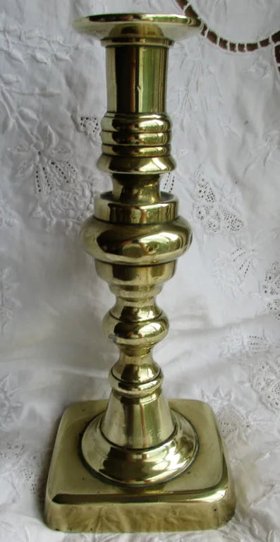 Antique English Victorian Brass Candlestick
