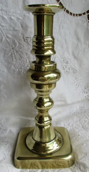 Antique English Victorian Brass Candlestick