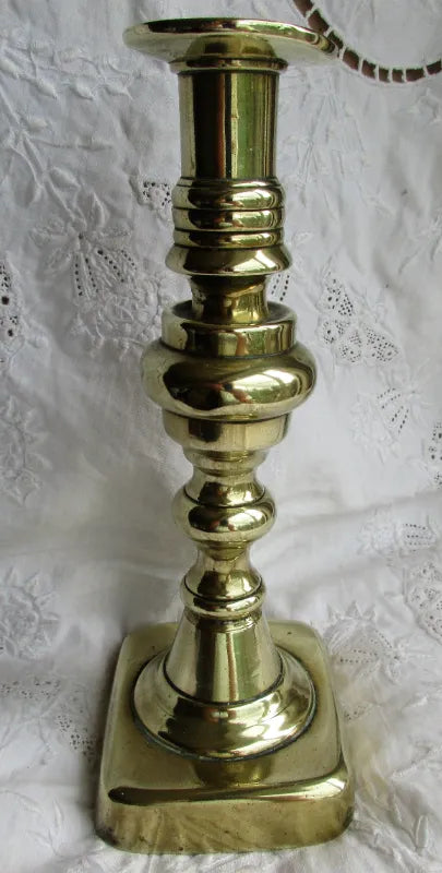 Antique English Victorian Brass Candlestick