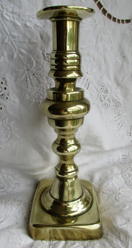 Antique English Victorian Brass Candlestick