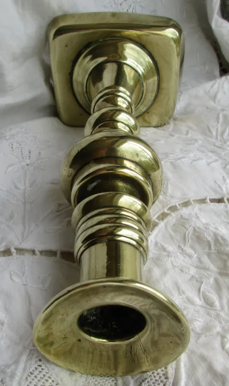 Antique English Victorian Brass Candlestick