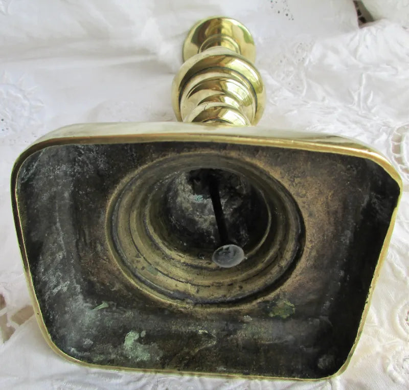 Antique English Victorian Brass Candlestick