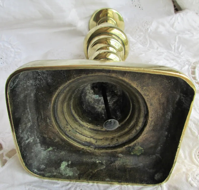 Antique English Victorian Brass Candlestick