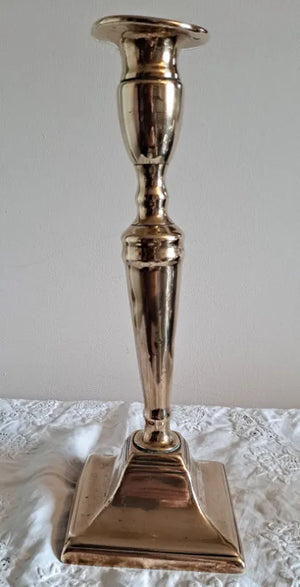 Antique English Georgian Brass Candlestick